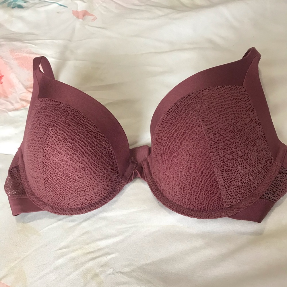 Purple silk H&M bra